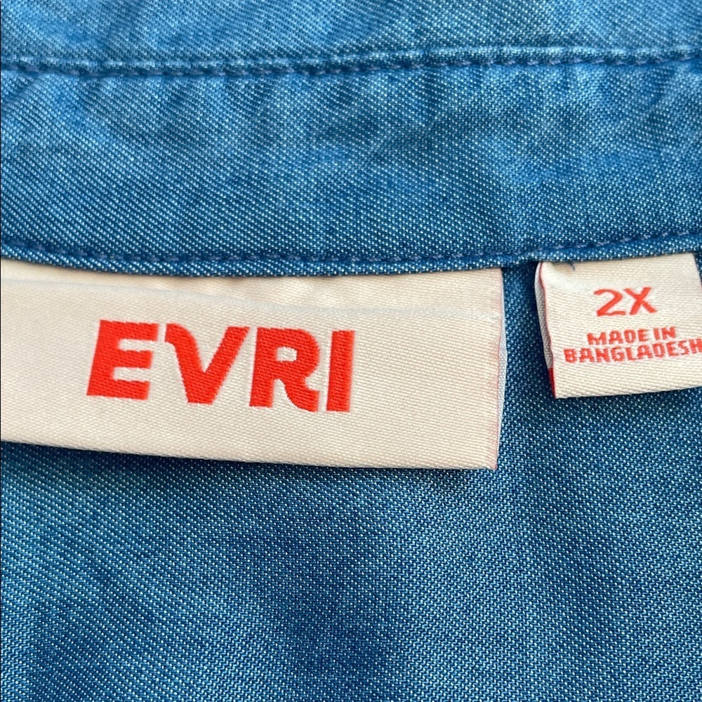 EVRI Vibrant Blue Denim Shirt - Picture 2 of 7
